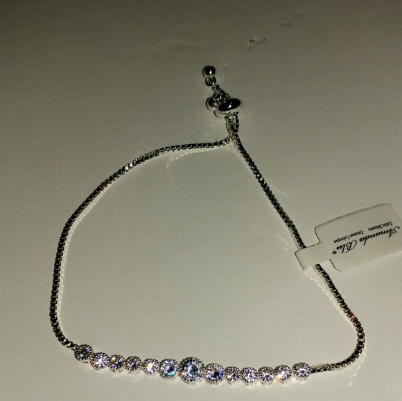 Cubic Zirconia Silver Bracelet by Amanda Blu - Picture 6 of 7